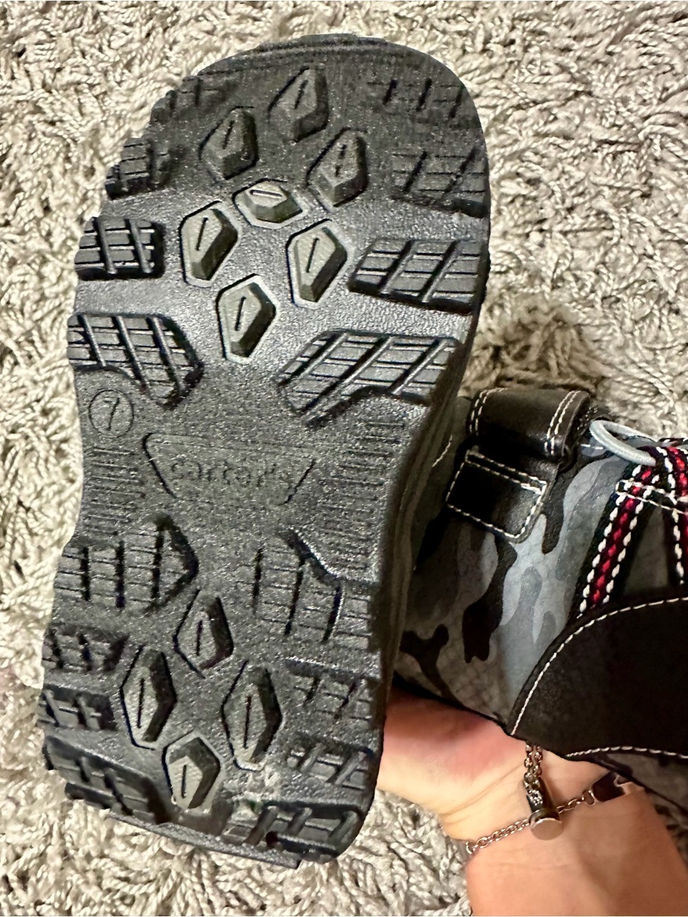 Carter's Black and Gray Camo Kids Winter Boots - Picture 3 of 13